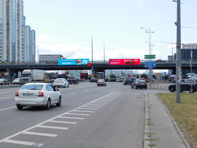 Мост 8x2,  Бажана пр. / Дніпровська набережна, ст. м. `Осокорки`, в центр