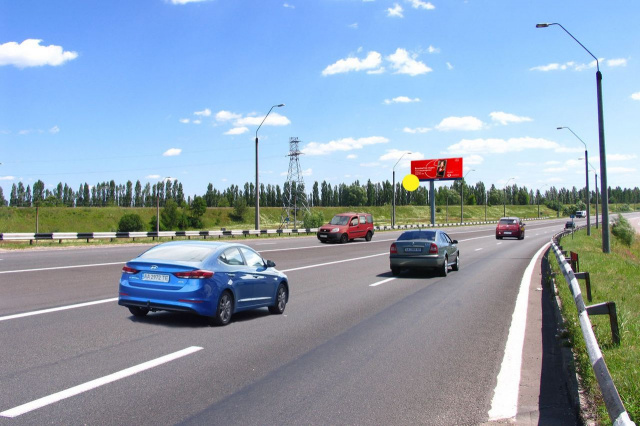 Суперборд 12x4,  В'їзд до Києва, з боку Чернігова, трансп.развязка, біля Бол. Димерки, віадук, від котедж.городка Княжичі